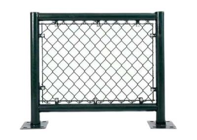 O PVC ISO14001 revestiu o fio Mesh Diamond Chain Link Fence