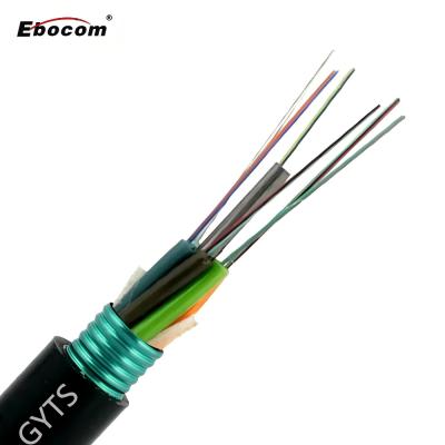 GYTS Light Armored Fiber Optic Cable with Single Mode G652D 12 24 48 Core and PE Jacket for Outdoor Duct Installations