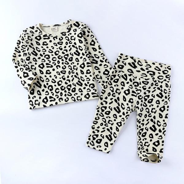 Children'S Outfit Sets Children'S Leopard Print Casual Cotton Suits