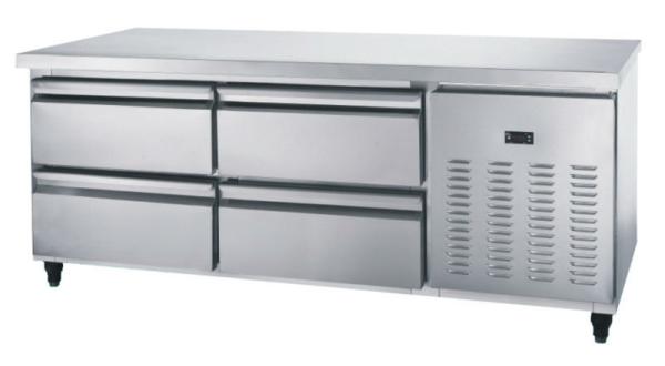 Silver Color Commercial Undercounter Freezer , Commercial Undercounter Fridge
