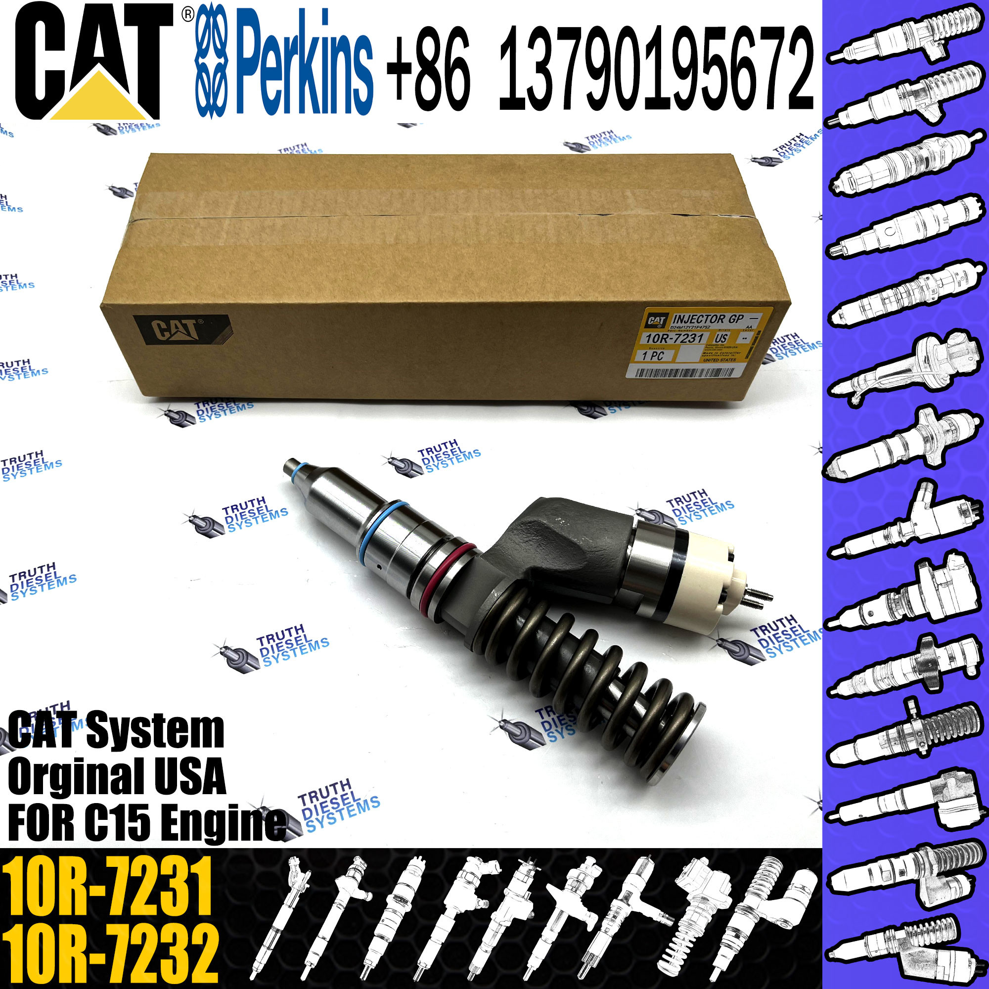 Remanufactured инжектор топлива 10R-3264 гусеницы 10R-3265 10R-7231 для C32/C18