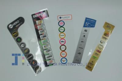 50micron-150micron CMYK Printed Transparent Labels Visible Tags