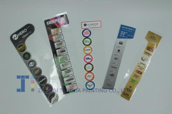 50micron-150micron CMYK Printed Transparent Labels Visible Tags