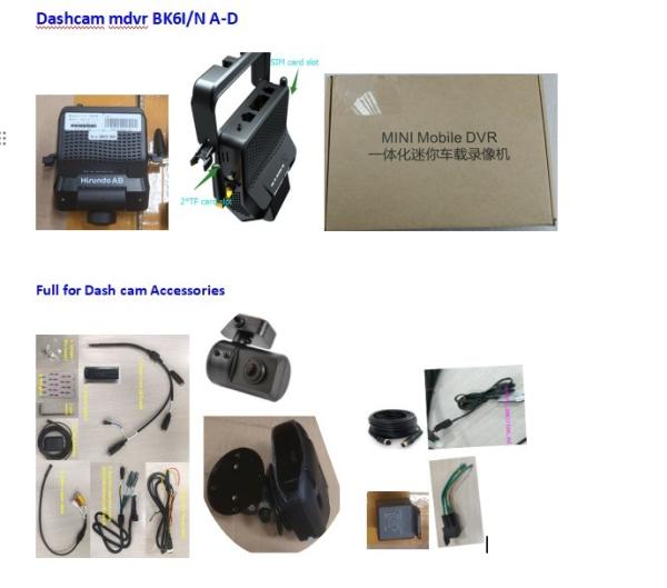 0.9  Tamanho da tela 2CH 1080P SD CARD Dash Cam MDVR 256G 4G com todos os acessórios
