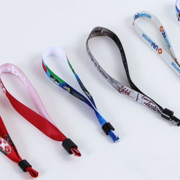 Custom Event Festival Party Ribbon Satin Fabric One Time Use Brands Blank Sublimation Wristbands Bracelets