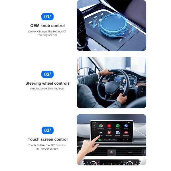 A2A Wired Android Auto To Wireless Android Auto Ai Box Dongle For Online Navigation Music Playback