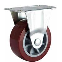 Red Small PU caster for light duty shelf,  2,2.5,3 light duty Fixed polyurethane Caster for Basket, Moving castor