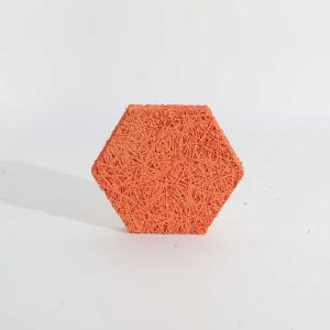 High Impact Resistance Wood Wool Acoustic Wall Panels Hexagon Shape For Hotel