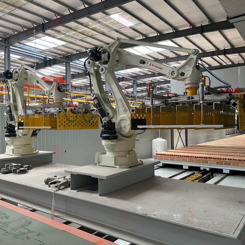 Automatic Brick Stacking Machine with 800kg Robot Unloading Capacity and One-Touch Brick Type Switching for Efficient Palletizing