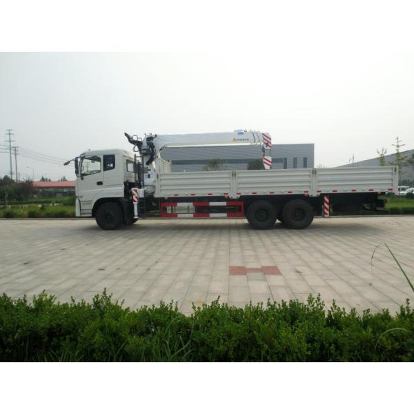 12Ton 6x4 Dongfeng Used Crane Truck 12000X2500X3850mm With Stretchable Arm