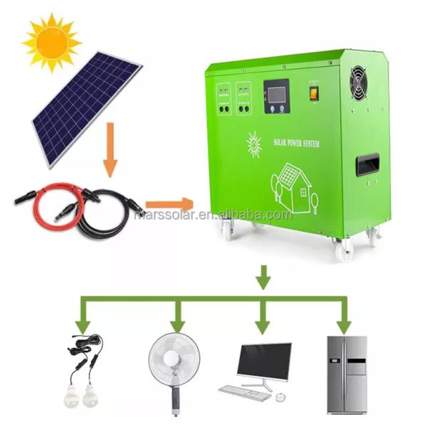 Mini 5000W Hybrid Solar Power System 10KW Home Solar Panel Kit with MPPT Controller & Lithium Ion Battery