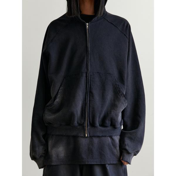 Vintage Zip Up Acid Wash Men's Hoodies Sweatshirts with and Regular Sleeve Style