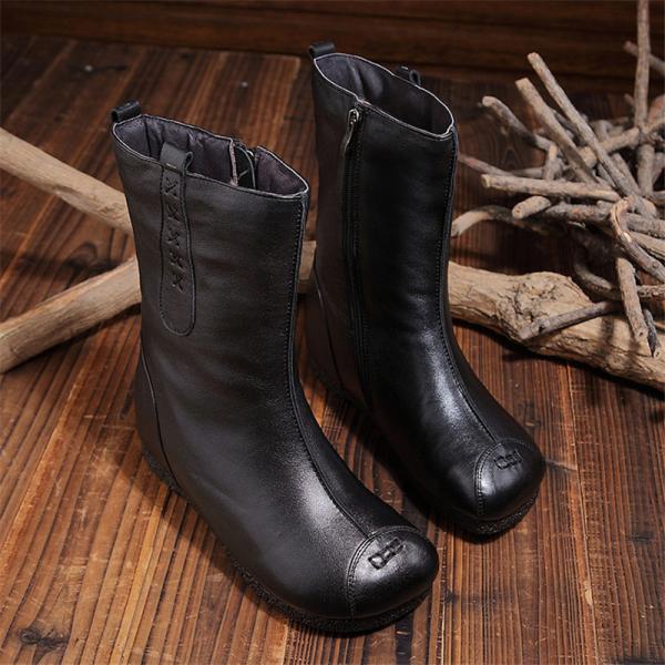 S027 Handmade original middle tube retro warm women's boots leather women's boots brand foreign trade original single