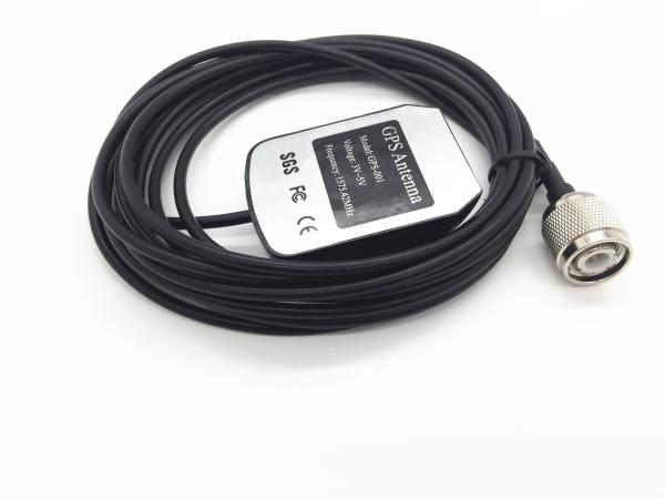 TNC Male Connector Portable Car GPS Antenna , Vehicle Gps Antenna With RG 174 3 M Cable