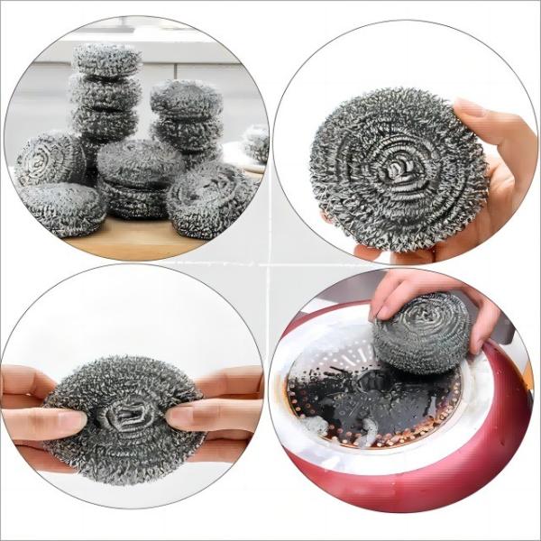 Sturdy Stainless Steel Wire Ball Round High Durability Stainless Steel Scourers