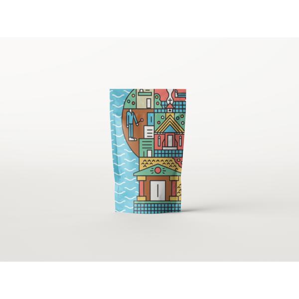 Customized 130 Microns Heat Seal Gravure Printing Stand Up Pouches