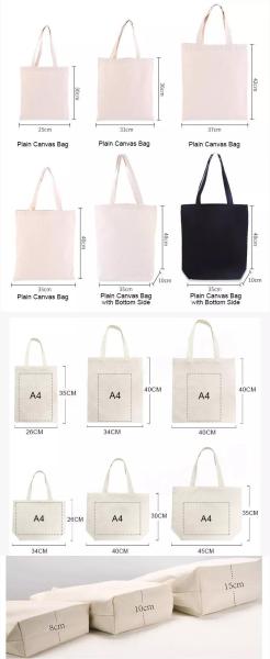 Multifunctional Girl Fashion Diy School Hand Bags Women Reusable Use Customized Logo High Quality Custom Size Fashion Organic Folding Cotton Canvas Tote Bag
