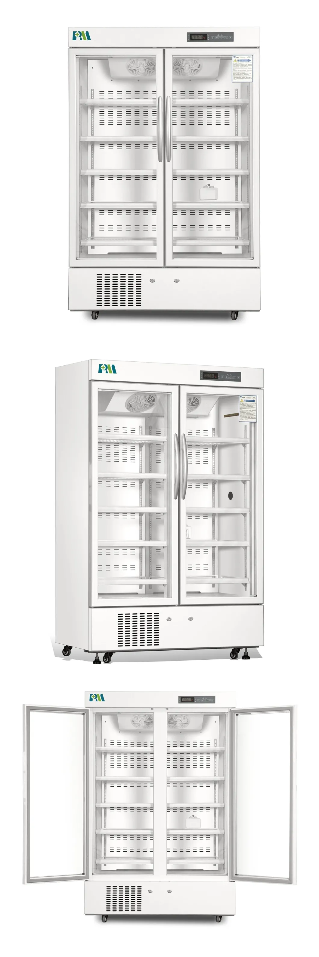 1006L Capacity Vertical Stand Medical Pharmacy Vaccine Refrigerator 2-8 Degrees
