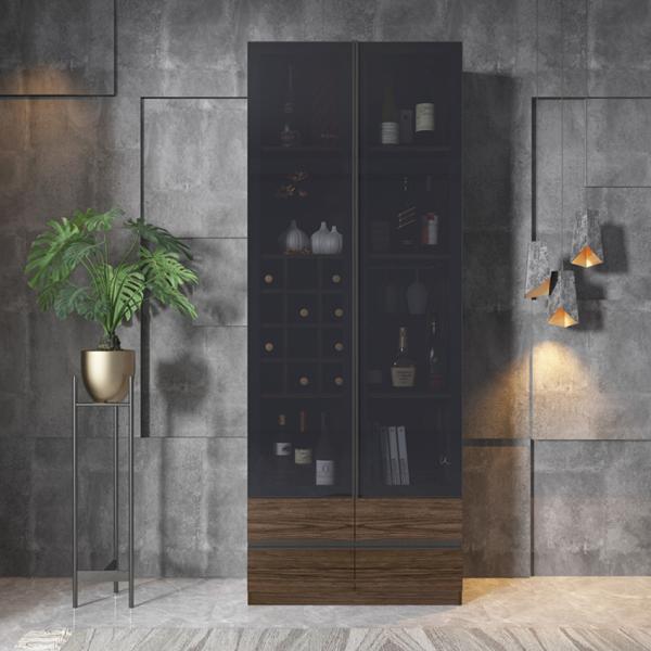 Corner Bar Wine Glass Display Cabinet