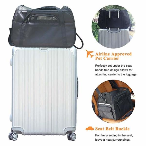 Medium Airline Dog Carriers Cabin , Airline Compliant Pet Carrier For Air Travel