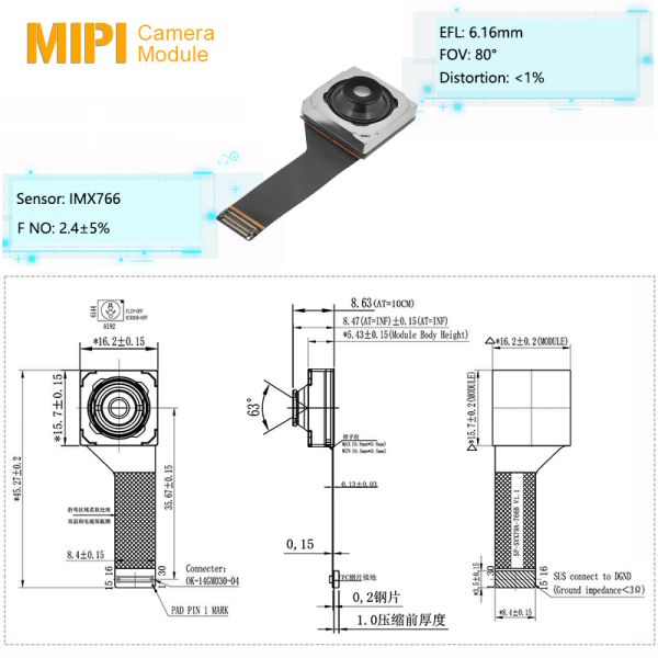 IMX766 CMOS Sensor MIPI Auto Focus Camera Module