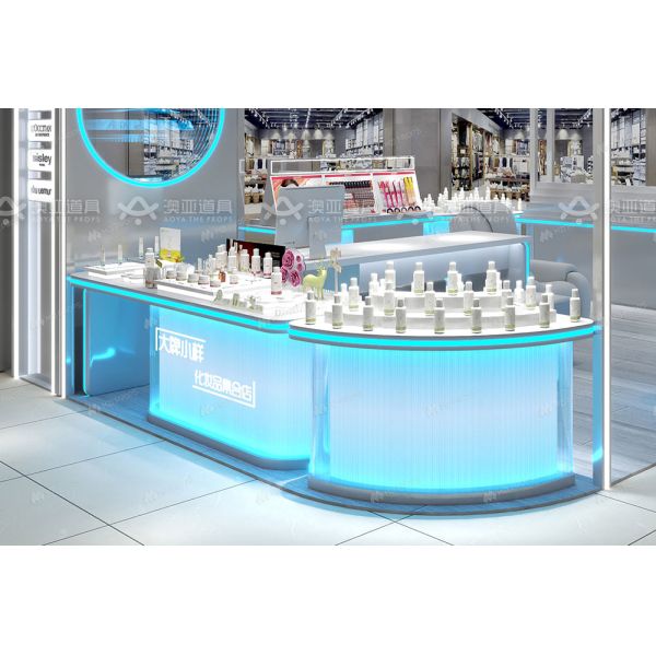 BKC027 Skincare Kiosk Mall Luxury Shop Showcase Skincare Store Interior Design for Cosmetic Shop Display Furniture