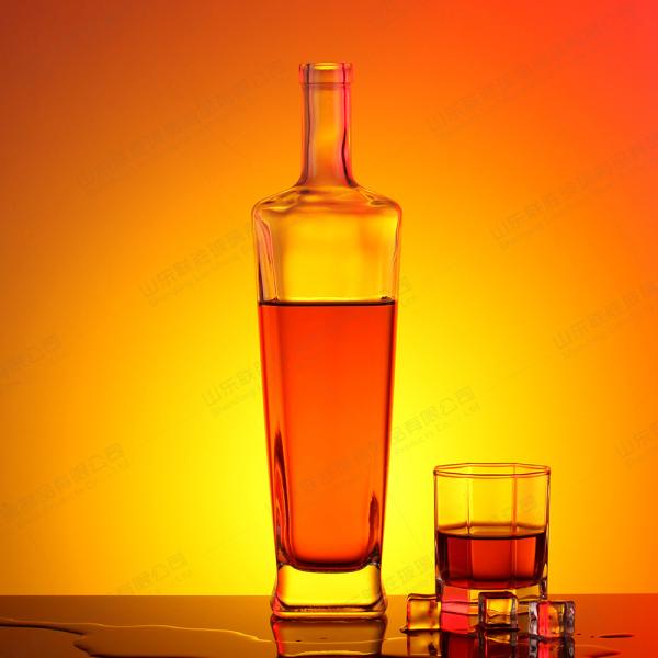 750 ml garrafa de vidro quadrada para gin uísque vinho vodka material saudável livre de chumbo