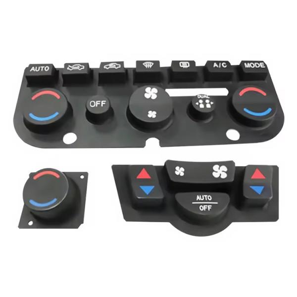 Rubber Silicone Molded Keypad Auto Parts Air Conditioning Silicone Keypad Button Auto Refrigeration Button Pad