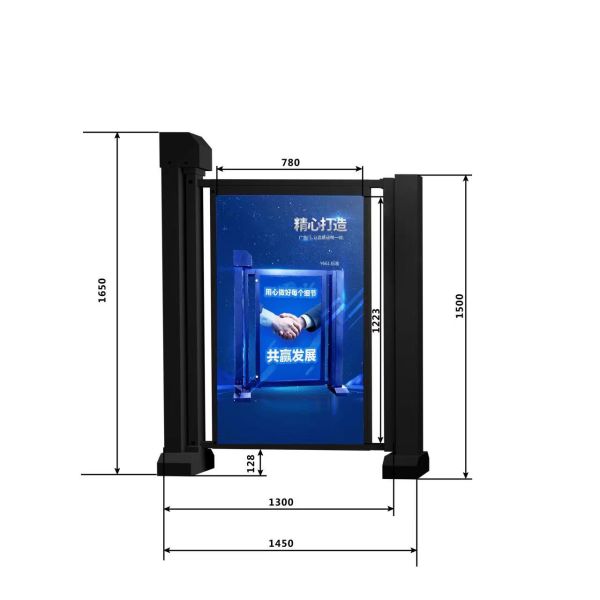 1 Way Full Height Sliding Turnstile Gate Fully Automatic Full Height Pedestrian Turnstiles