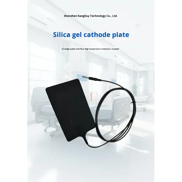 6.3 Single Public High Temperature Resistant Reusable Silicone Negative Electrode Plate Beauty Instrument 3000MM Guangdong Black