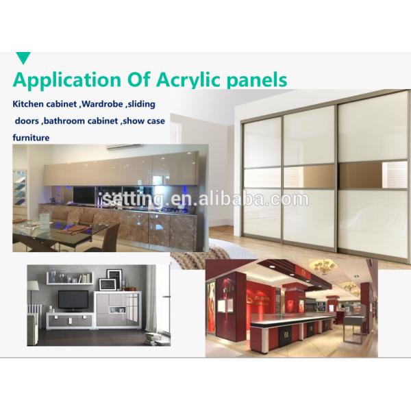 Acrylic glossy furniture panel in marble design