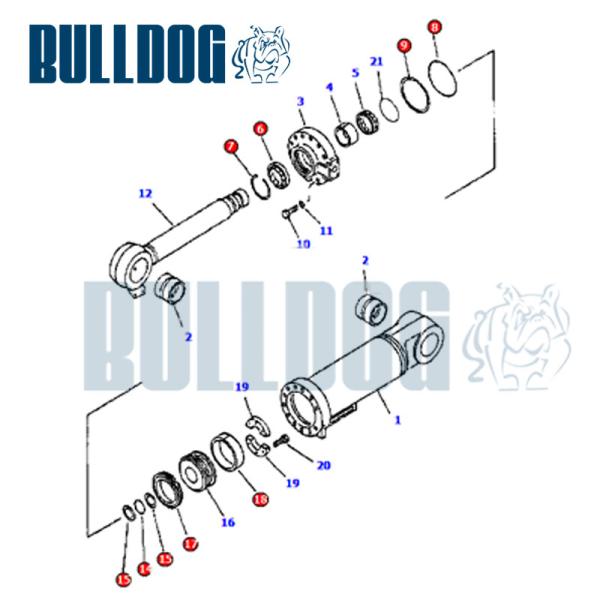 Tilt And Pitch Hydraulic Cylinder Repair Kits 707-99-64520 Seal Kit Fits WD600-1 Dozers