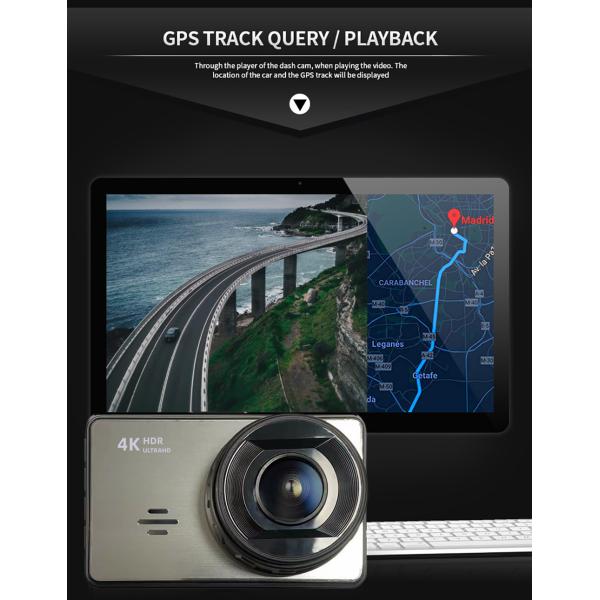 XINLIHANG 3inch Hd WIFI Security 4K GPS Dash Cam Cameras For Cars Dual Lens