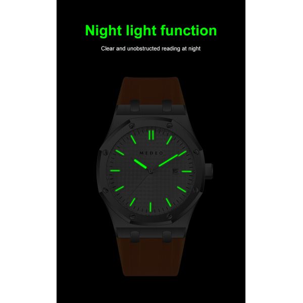 Premium Silver-white Men's Quartz Watch · 3ATM Water Resistant | Customizable Logo - OEM/ODM