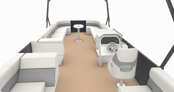 Luxury Black Pontoon Boat with 18-22 People Capacity and 29ft Length for Family and Party Cruises