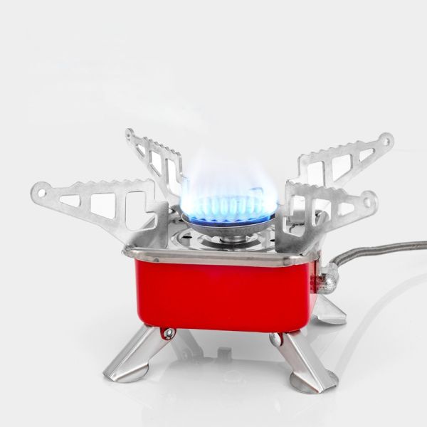 Factory Portable Mini Camping Outdoor Stainless Steel Butane Gas Stove Survival Pocket Picnic Cooking Burner
