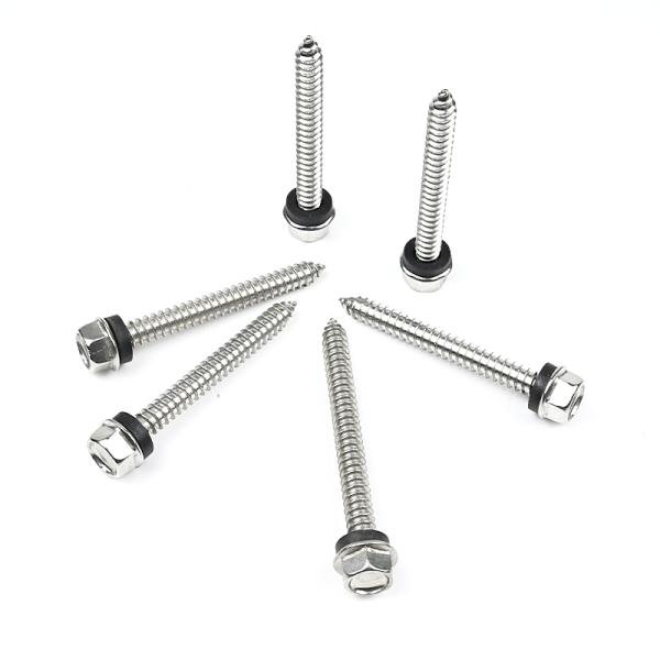 Stainless Steel ST6.3*55mm Flange Hex Self Tapping Screw Parafuso Auto Atarraxante
