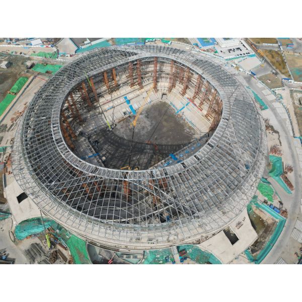 Stadium Prefab Steel Structure F60 - F120 Fire Resistance  Large Span Steel Structure