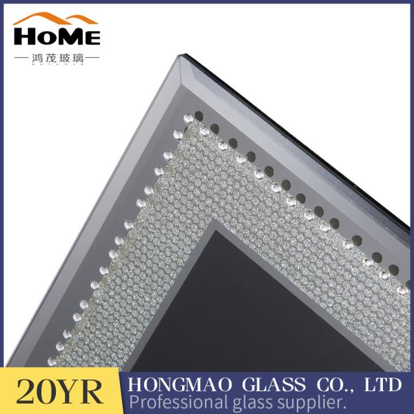 Grey Color Glitter Glass Photo Frame For Home Decoration 180*230*15MM Size