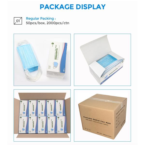 Ear Wearing Nonwoven Disposable Earloop Face Mask