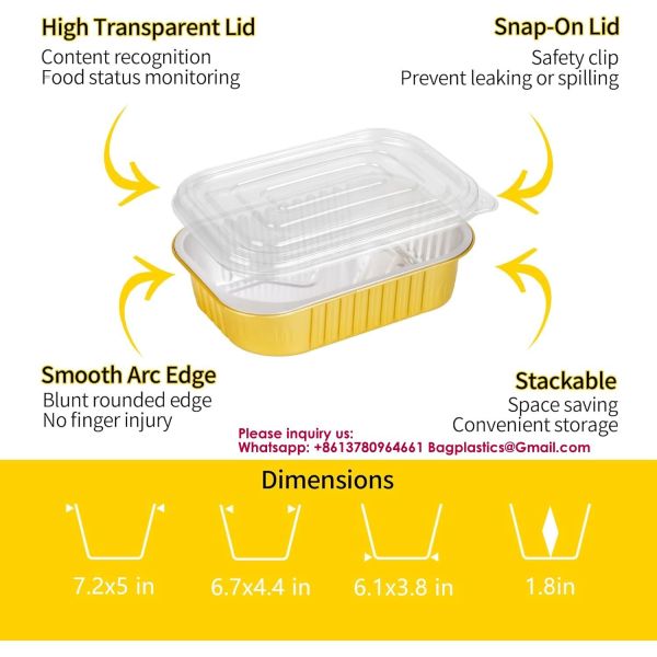 Large Size Deep Oval Aluminum Foil Trays For Roasted Chicken Disposable Food-Grade Foil Turkey Pan Container Tin Foil Aluminum Food Grade BBQ Disposable Meal Box Square Takeaway Insulated Oven