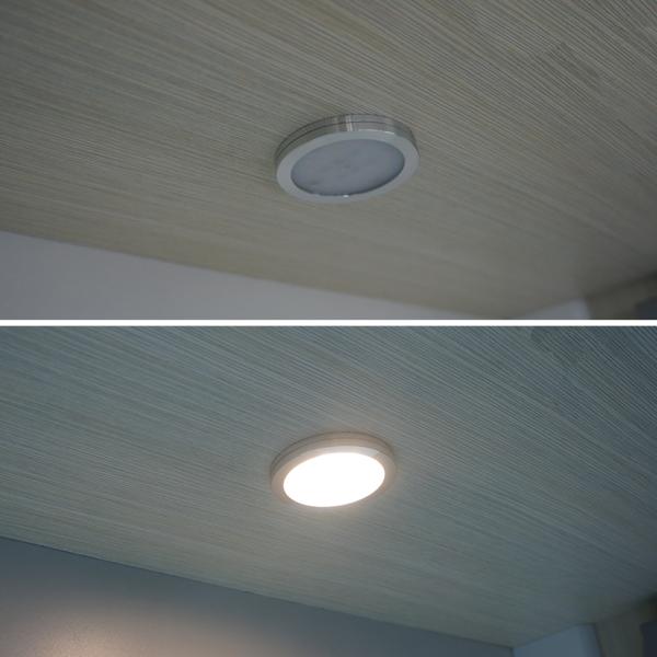 Linterna de cocina de LED de forma redonda ultra delgada 12V Linterna de luz alta