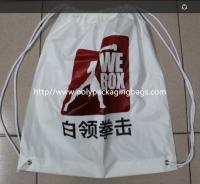 Double sac à dos en plastique blanc de cordon pour monter, jeu, nageant