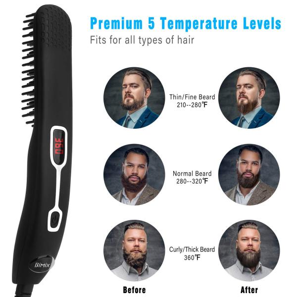 Quickly Styling 248-428℉ 19W Mens Heated Beard Comb