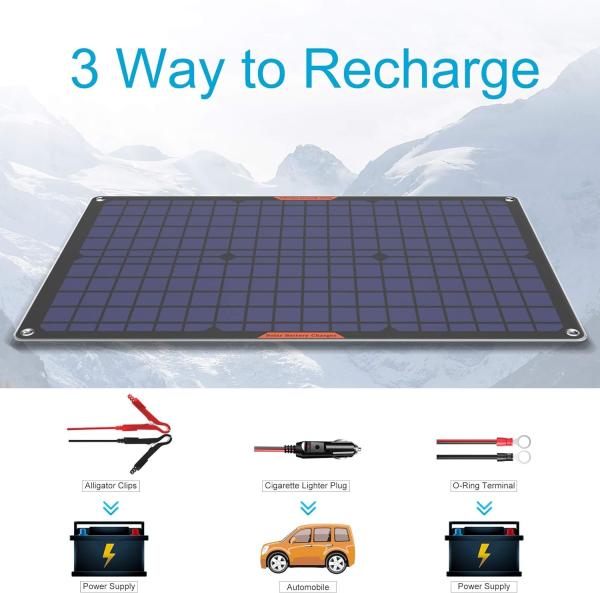 Trickle Motorhome Solar Battery Charger Pack 30W 12V