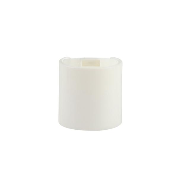 24/410 White PP Disc Top Cap Cosmetic Bottle Disc Top Closure For Lotion Packaging
