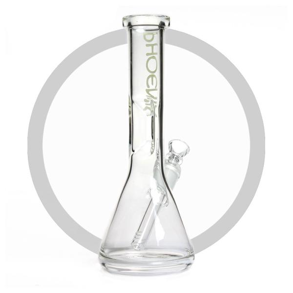 10 Inches Glass Beaker Bong Luminous Phoenix Logo Glass Smoking Water Pipe Ice Bongs Hookah