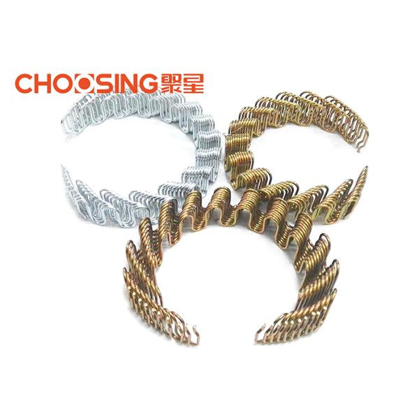 8.5 Ga Black Upholstery Seat Springs , Zig Zag Chair Springs Chrome Plating Surface