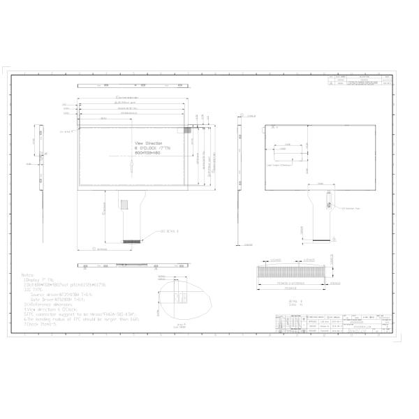 At070tn92 Innolux Display 800X3 (RGB) X480 Разрешение 7'' TFT LCD модуль