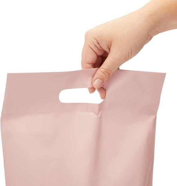 Pink Packaging Supplies Poly Mailers With Handle Large Thank You Bag Poly Mailer Clothing Courier Packages 10x13 Polymailers